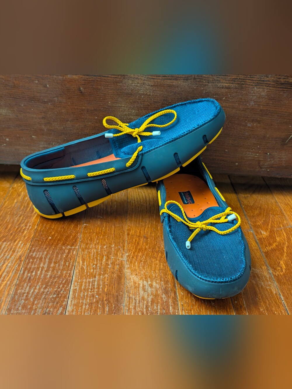 Swims Men's Braided Lace Loafers Navy/Gold Fusion